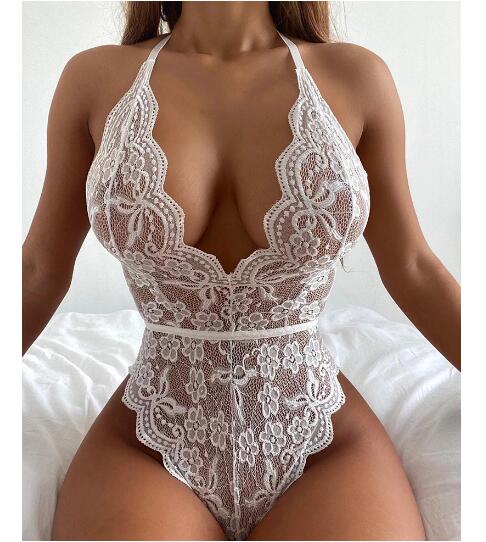 Bodysuit One Piece Black V-Neck Lingerie